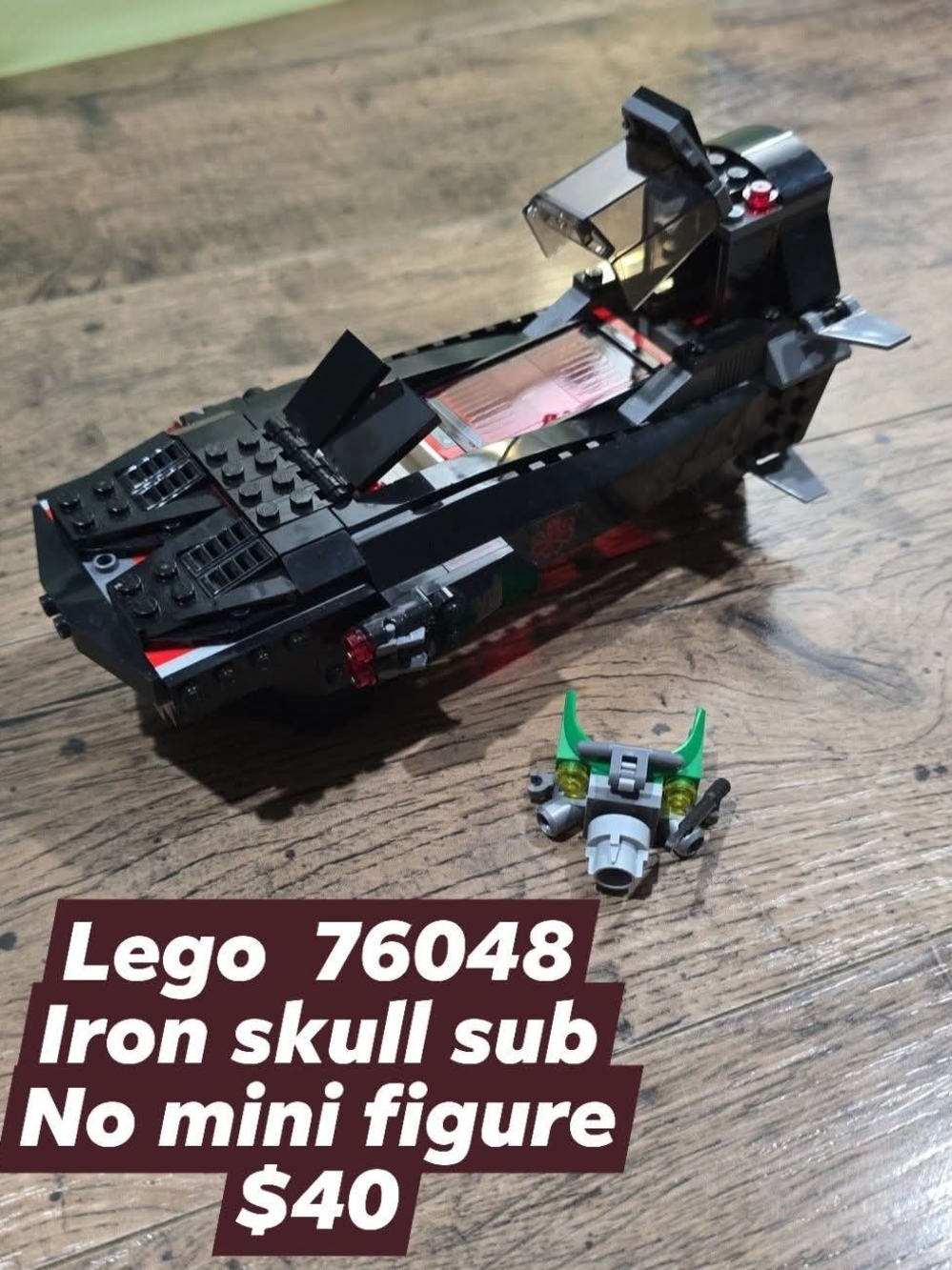 Lego Iron Skull Submarine - Black with Green Accents 76048